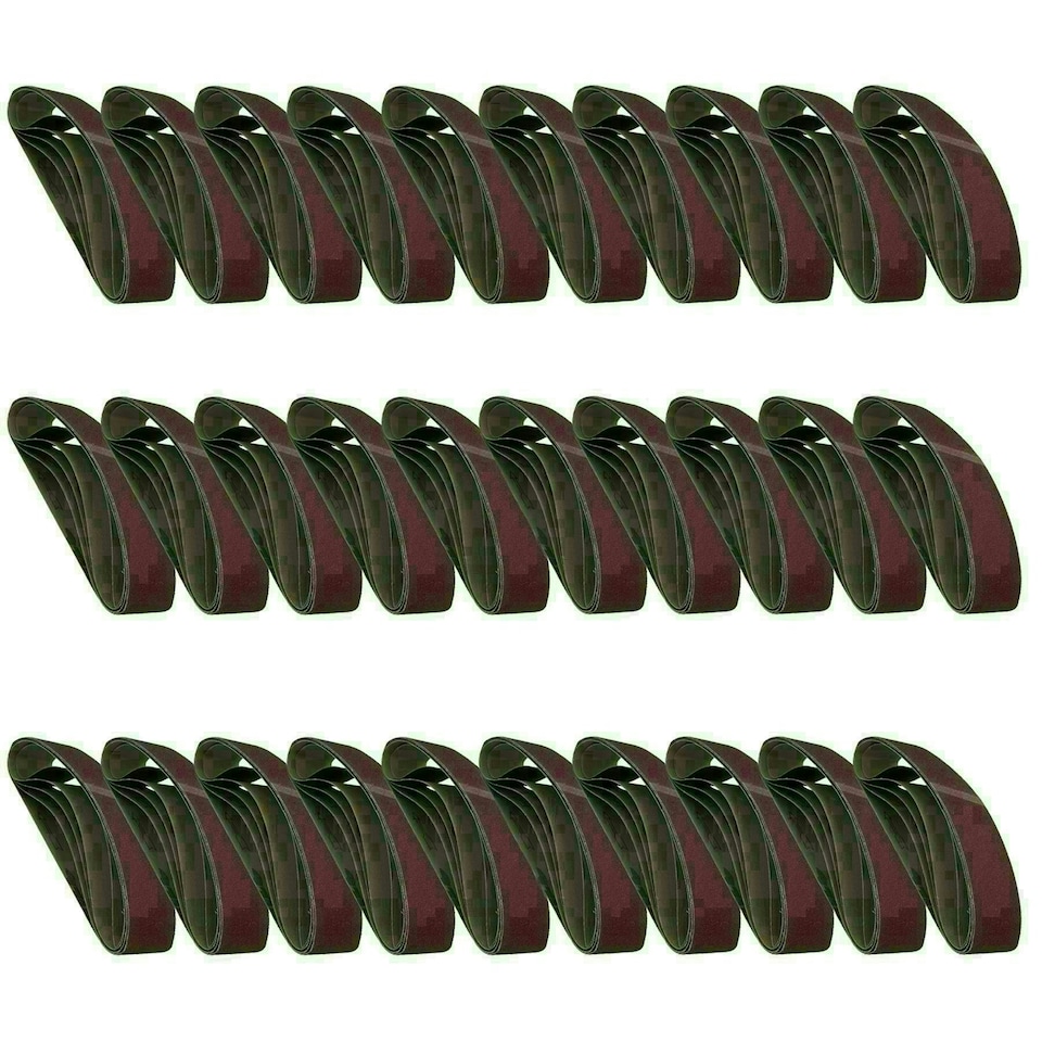 image 1 of 686mm x 50mm Durable Sanding Belts Medium 80 Grit Alu Oxide For Grinders 30pk