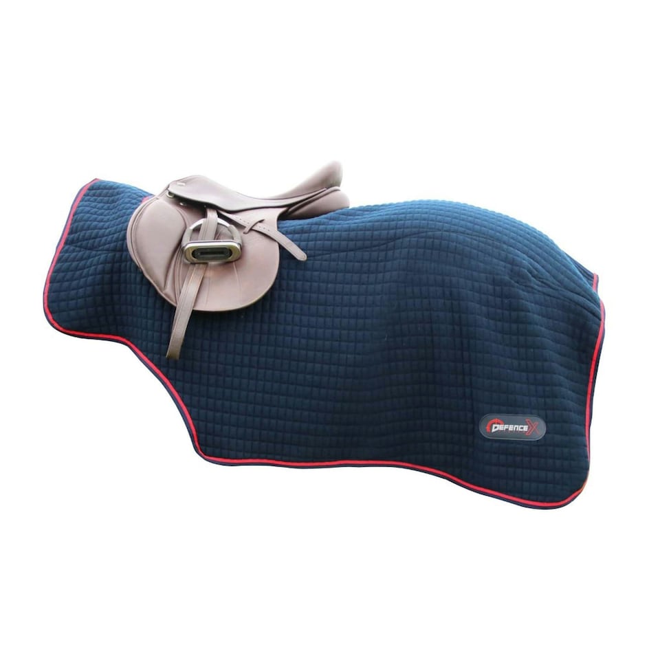 image 1 of Hy DefenceX System Cool Control Horse Exercise Sheet - Navy/Red - 5´