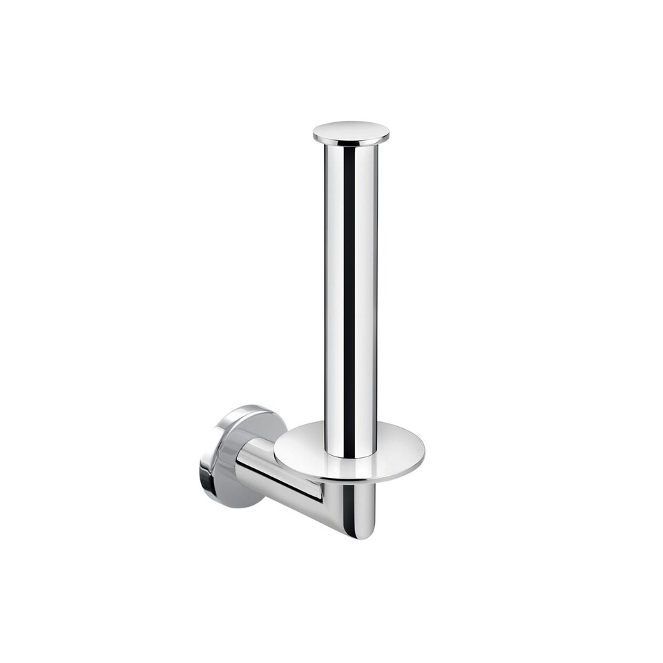 image 1 of Cosmic Wall Mounted Vertical Toiler Roll Holder with Durable Metal Light Grey