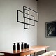 image 2 of Frame LED Decorative Integrated Pendant Light Black, 83000K