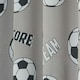 image 3 of OHS Kids Football Blackout Eyelet Curtains, 46x54" - Grey