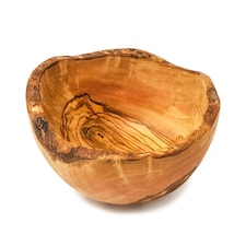 Verano Spanish Ceramics Olive Wood Handmade Bowl - 18cm | Brown | 1