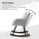 image 4 of HOMCOM Modern Rocking Armchair with Metal Frame, Sponge Padded, Grey