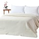 image 1 of Homescapes Cream Cotton Rich Metelassé Diamond Pattern Bedspread - Double | Cream