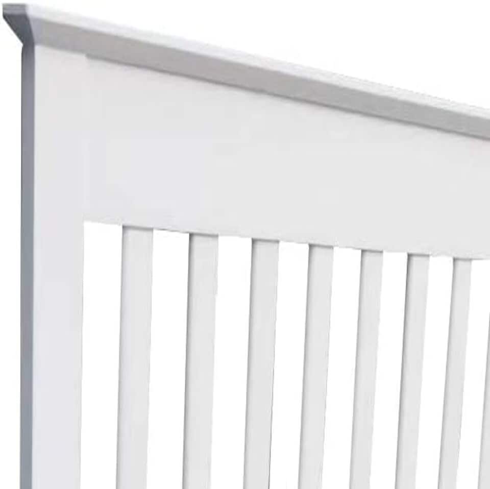 image 1 of 4ft6 Double pure white wood headboard,bed head end, head board.Wood, wooden shaker style | White | 4ft6 Double