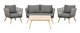 image 2 of Lifestyle Rattan Rope Detail Garden Sofa Set with Coffee Table