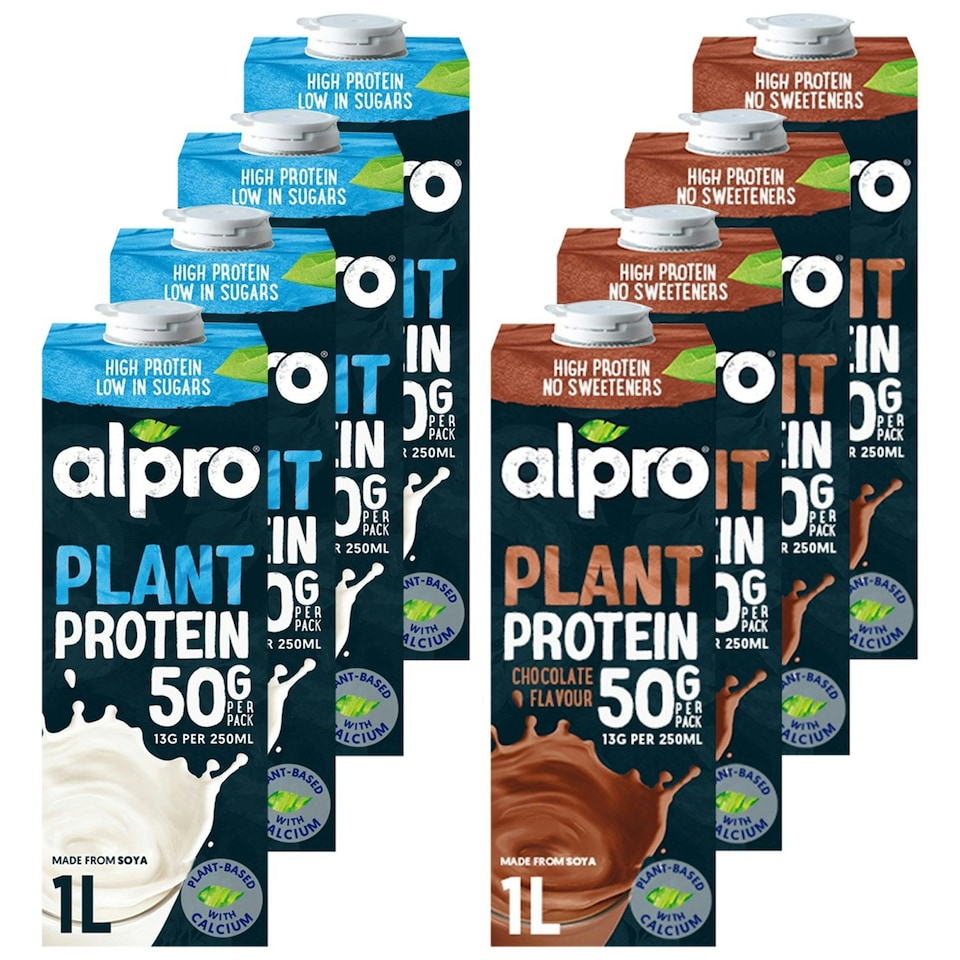 image 1 of 8 x 1L Alpro Protein Mixed Bundle Pack | Blue