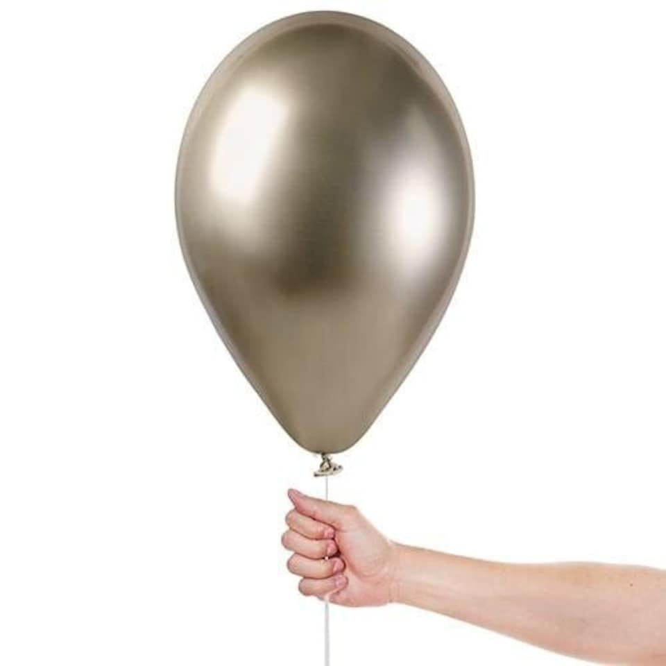 image 1 of Shiny Prosecco Gold Bio Latex Balloons 33cm / 13 in - Pack of 6