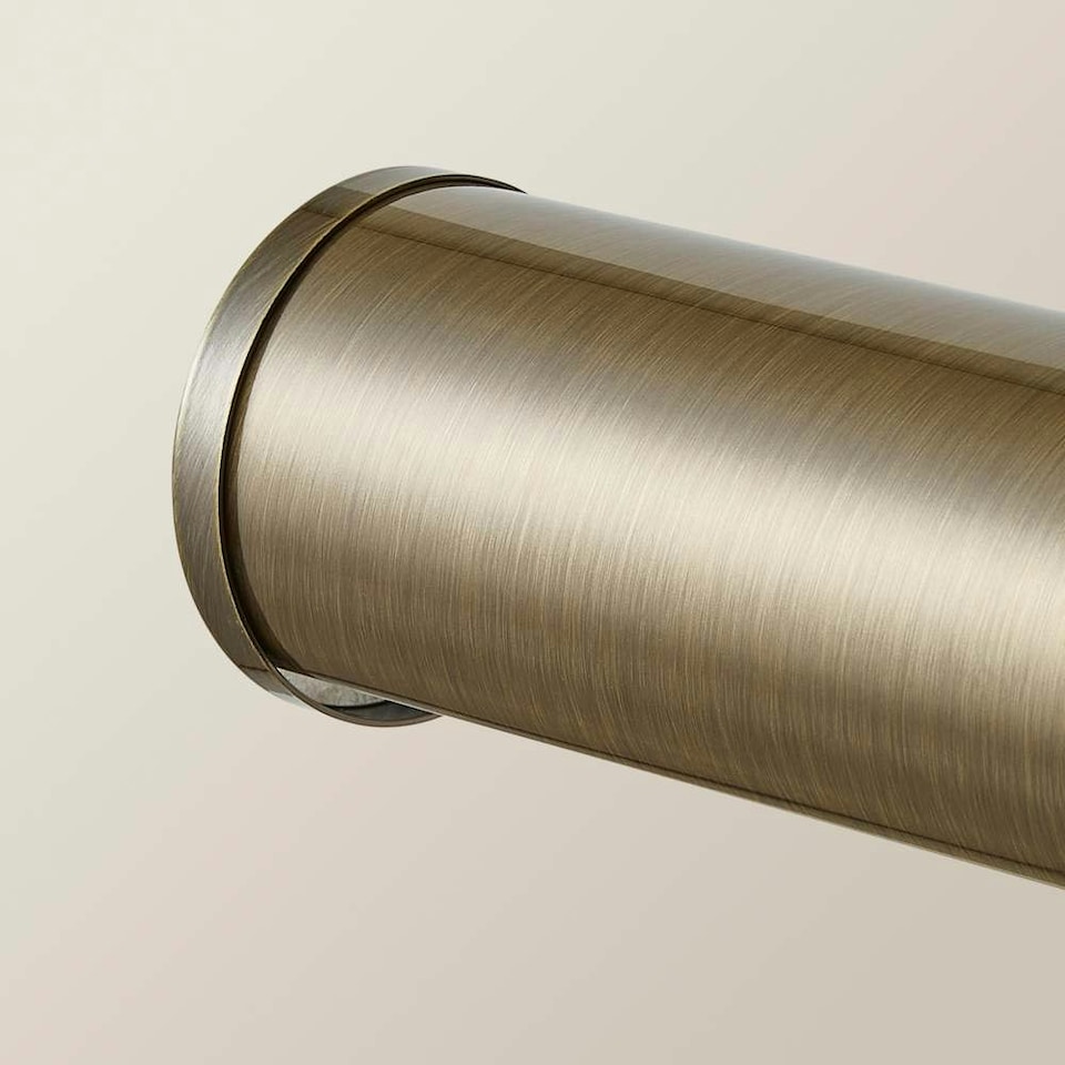 image 1 of ValueLights Traditional Adjustable Twin Picture Wall Light In Antique Brass Effect Finish