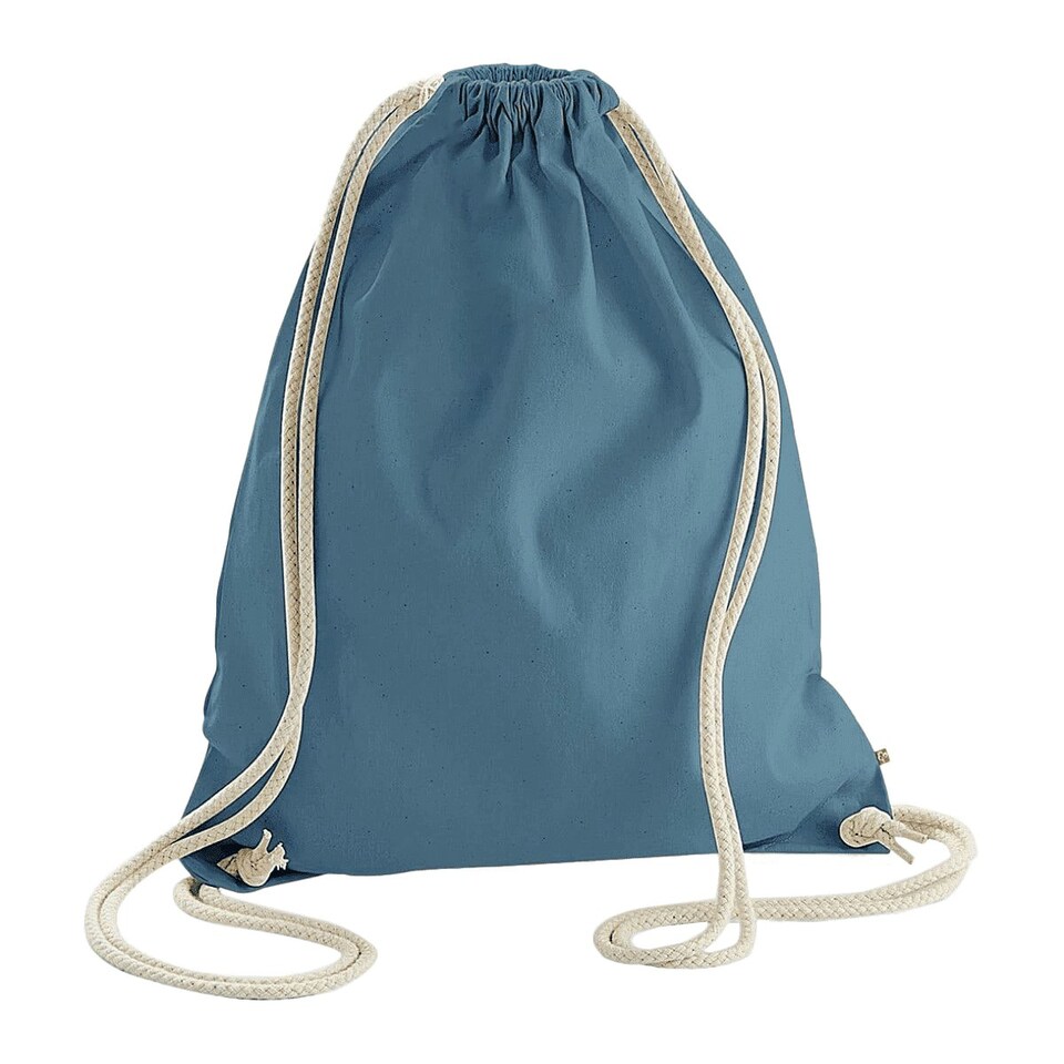 image 1 of Westford Mill Earthware Organic Gymsac (13 Litres) - Airforce Blue - One Size Blue | One Size