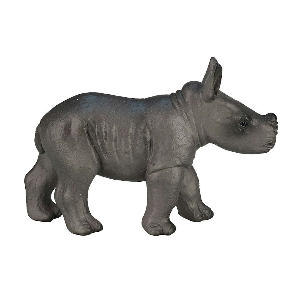 image 1 of MOJO Wildlife & Woodland Rhino Baby Walking Toy Figure, Grey (387247)