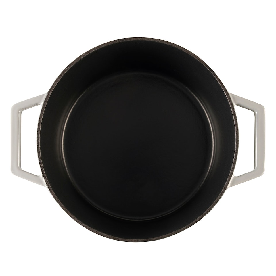 image 1 of Cooks Professional Set of 2 Cast Iron Casserole Dishes 20cm & 26cm | Grey | Grey | 2