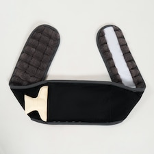 OHS Ribbed Fleece Hot Water Bottle Belt Adjustable Heating Wrap | Grey | Charcoal