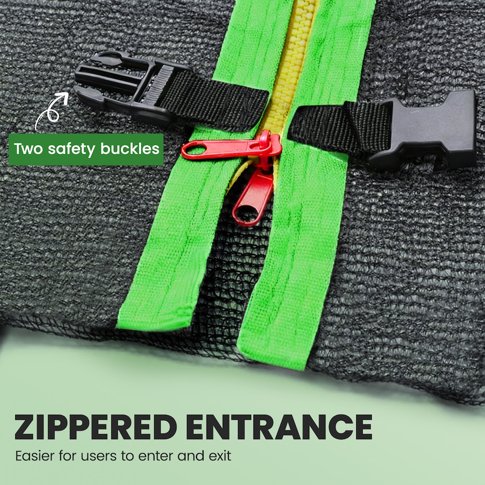 image 1 of SPORTNOW 10ft Trampoline Net Replacement Safety Net with Zipped Door, Blue