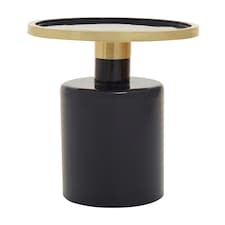 Interiors by Premier Elva Navy And Gold Side Table