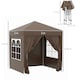 image 10 of Outsunny 2 x 2 m Garden Pop Up Gazebo, Wedding Party Tent Marquee, Water Resistant Awning Canopy with Sidewalls, Windows, Carry Bag, Coffee