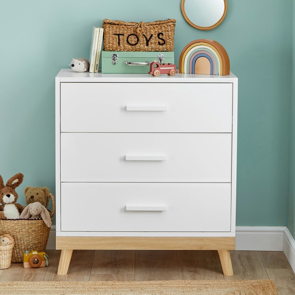 image 1 of Babymore Mona Nursery Chest Changer - White
