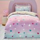 image 1 of Bedlam Cosy Ombre Heart Duvet Cover Set Multi