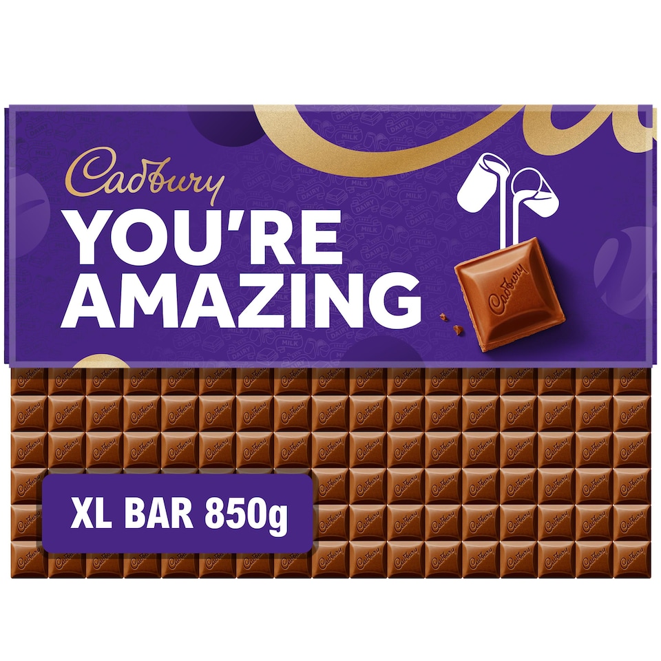 image 1 of Cadbury Dairy Milk You're Amazing Chocolate Bar 850g