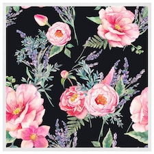 Watercolour painting of flowers (Picutre Frame) White | XS