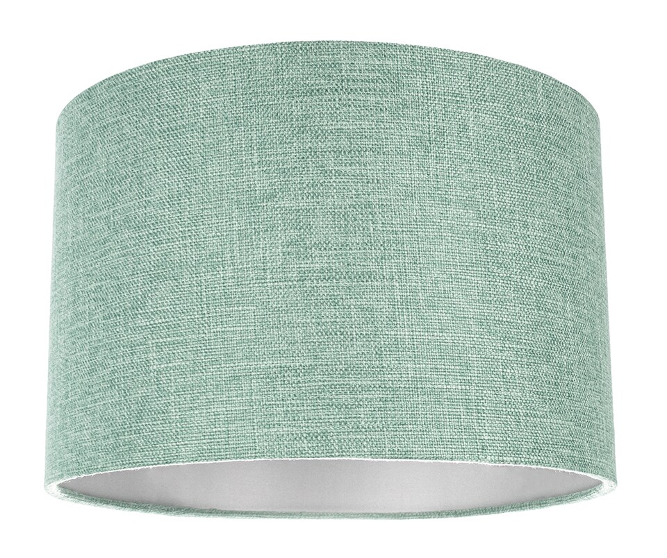 image 1 of Contemporary and Sleek Mint Plain Linen Fabric Drum Lamp Shade 60w Maximum | Green | 12"