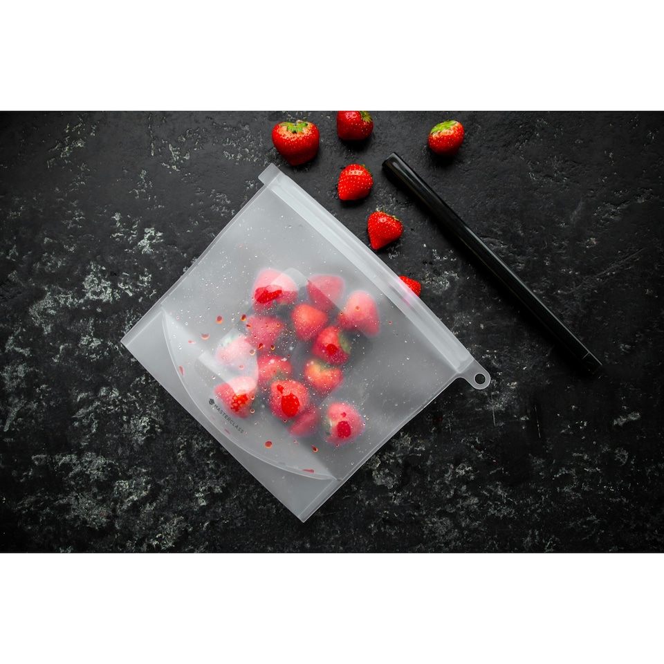 image 1 of MasterClass Food Storage Bag Clear Silicone 1L