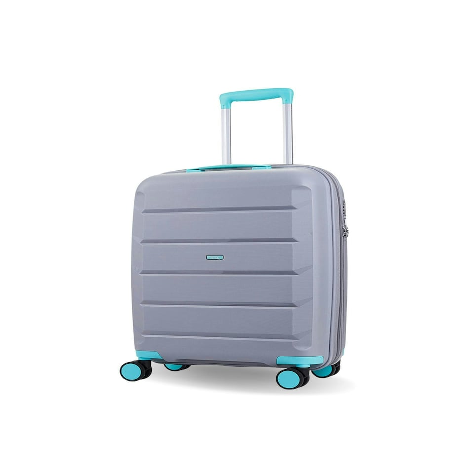 image 1 of Rock Tulum Cabin Suitcase Grey/Aqua | Grey | Cabin Bag
