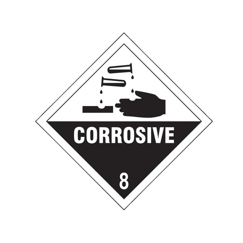 Scan Corrosive 8 - Self Adhesive Vinyl Sign 100 X 100mm - Multi Colour - 100 x 100mm
