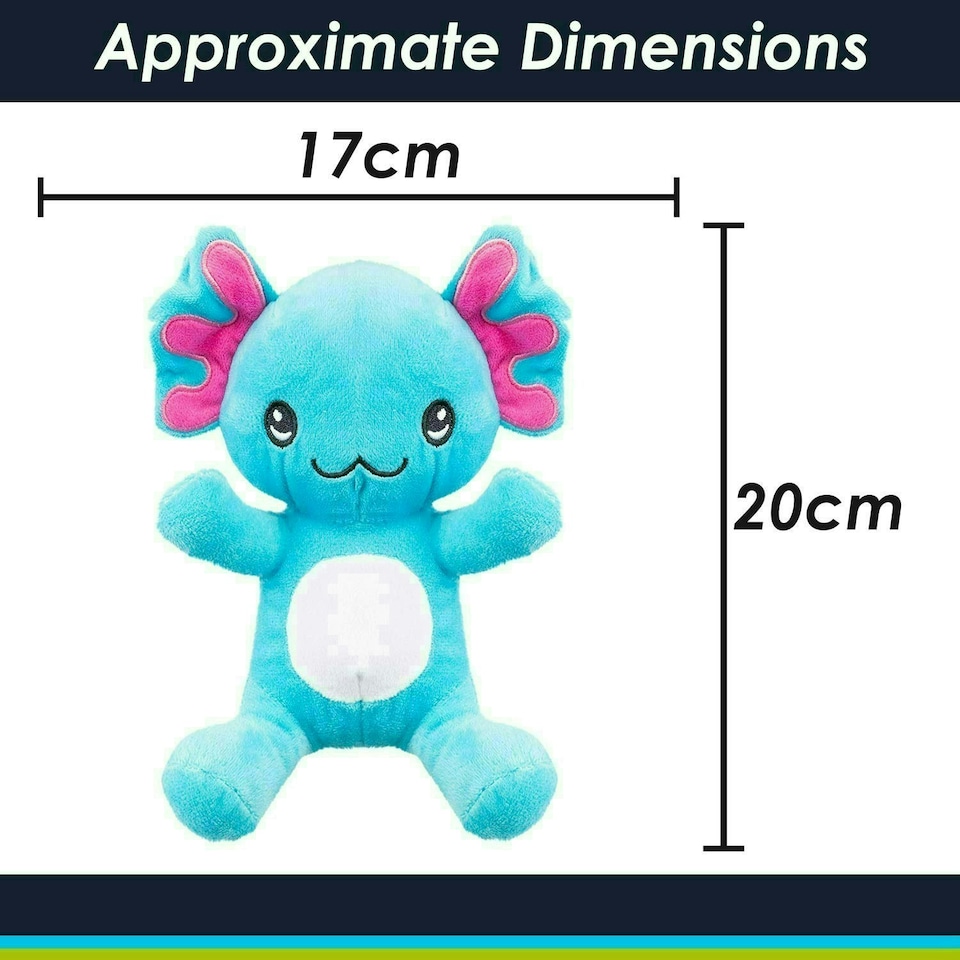 image 1 of Sitting Axolotl Soft Toy Cute Plushie Huggable Cuddly Stuffed Toy 20cm Blue