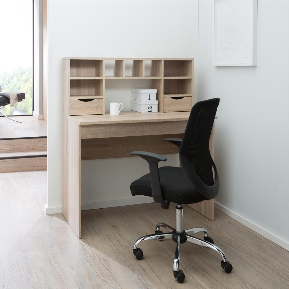 image 1 of Albion 2 Drawer Desk in Light Oak Look