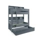 image 1 of Oliver Onyx Grey Storage Bunk Bed And Ethan Spring Mattresses