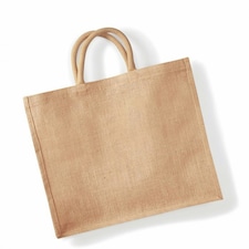Westford Mill Jumbo Jute Shopper Bag (29 Litres) - Natural - One Size
