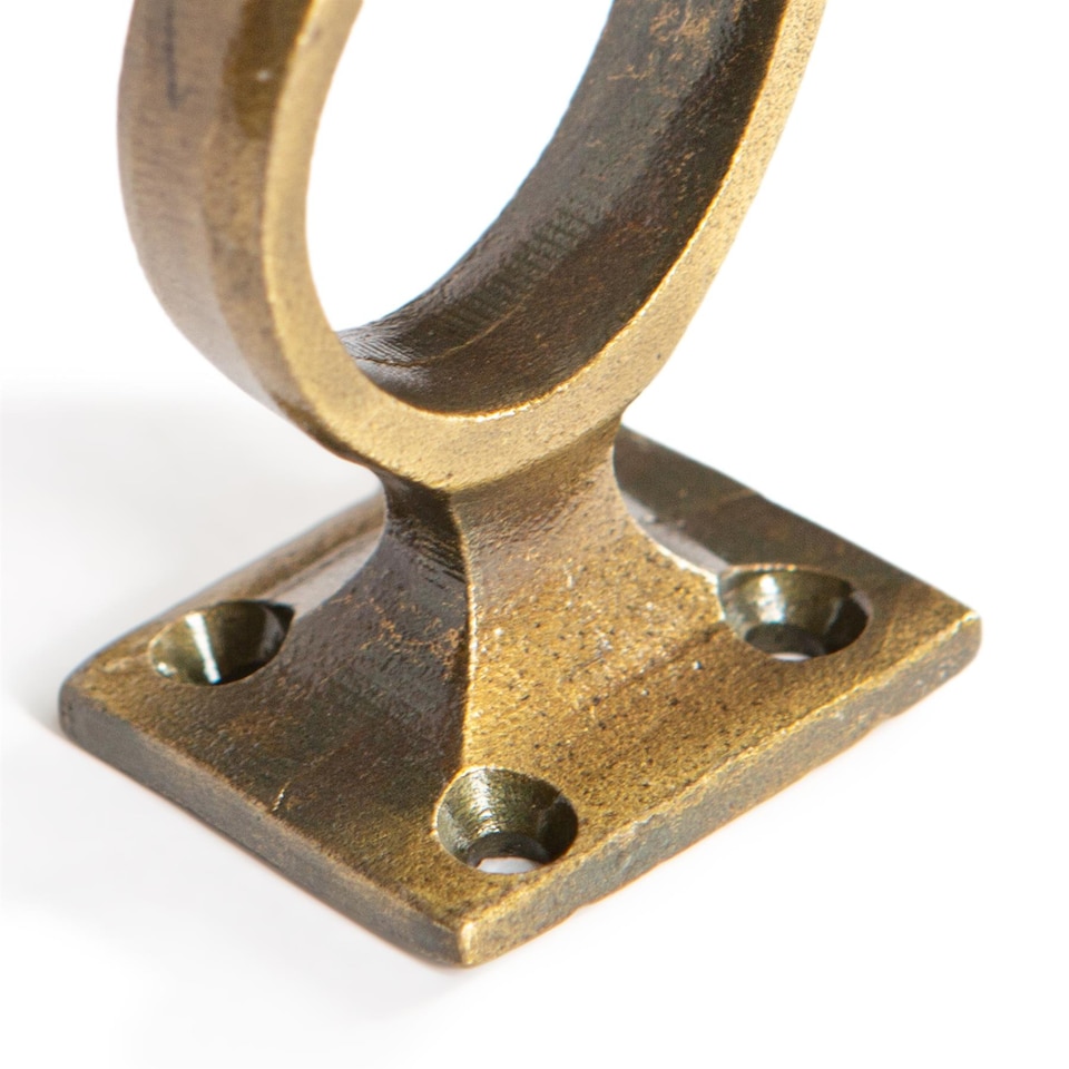 image 1 of Hammer & Tongs Square Back Hat & Coat Hook - W35mm x H80mm - Brass
