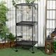 image 2 of PawHut 2 In 1 Large Bird Cage Aviary with Wheels, Slide-out Trays Wood Perches
