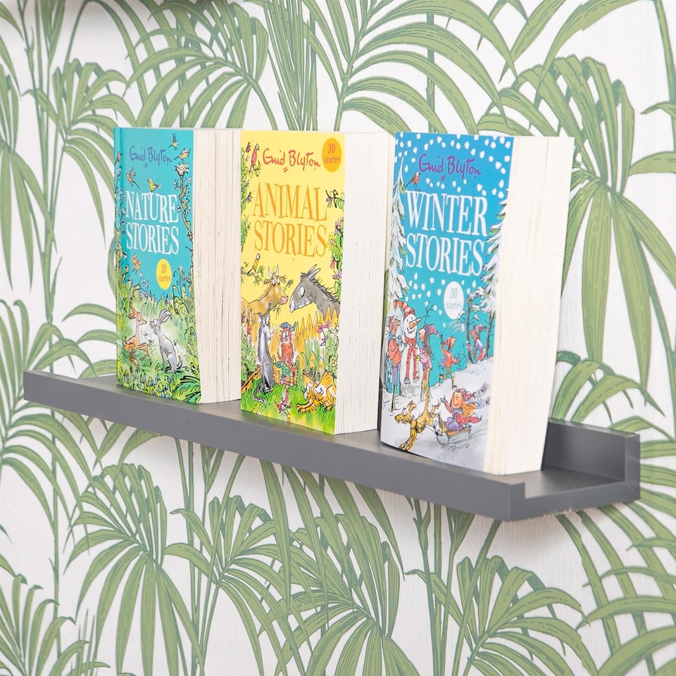 image 1 of Harbour Housewares Floating Picture Ledge Wall Shelves - 57cm - Grey - Pack of 2