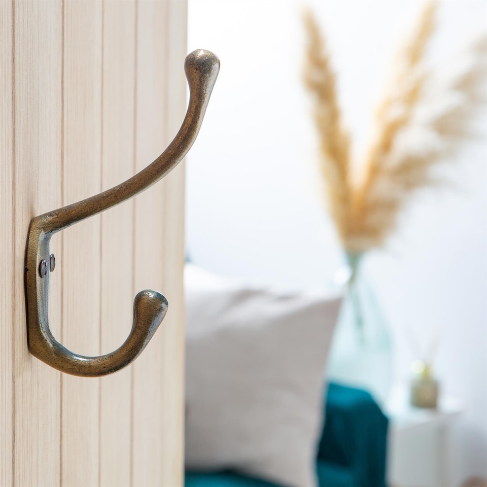 image 1 of Hammer & Tongs Narrow Hat & Coat Hook - W30mm x H140mm - Black