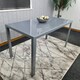 image 7 of Dining Table Grey Glass Kitchen Place for 4 Seats, Dining Table Only (Grey H 75 x L 120 x W 70 cm) Grey