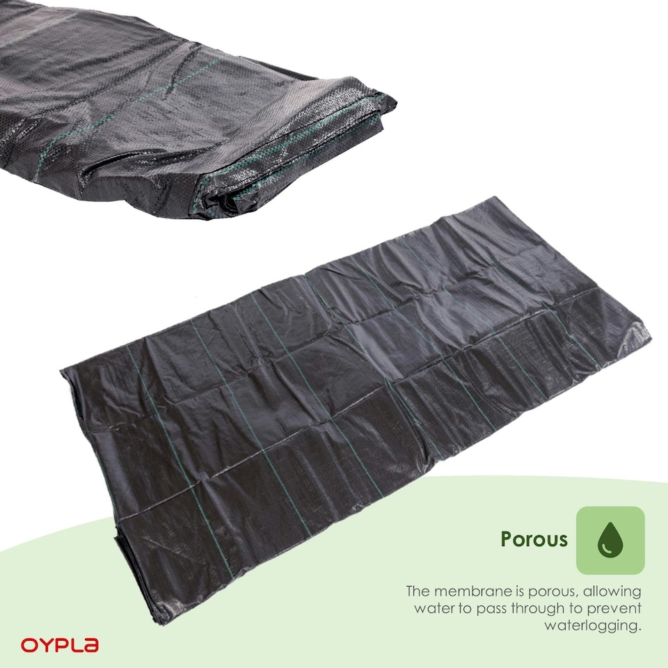 image 1 of Oypla 4m x 10m Heavy Duty Weed Control Ground Cover Membrane Sheet