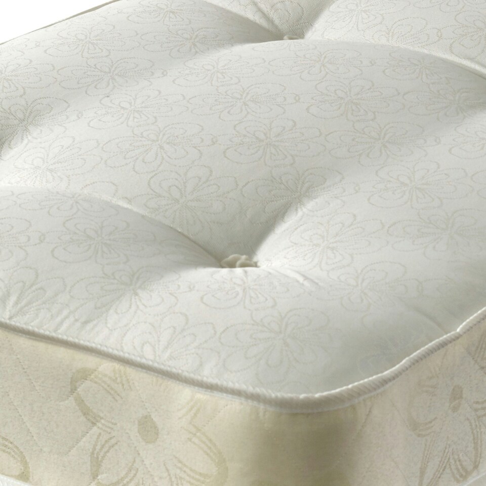image 1 of Gold Damask Tufted Mattress - 17cm Deep, Dual-Sided Comfort | Yellow | Small Single