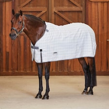 Weatherbeeta Comfitec Standard-Neck Cotton Horse Rug Liner - White/Grey - 5´