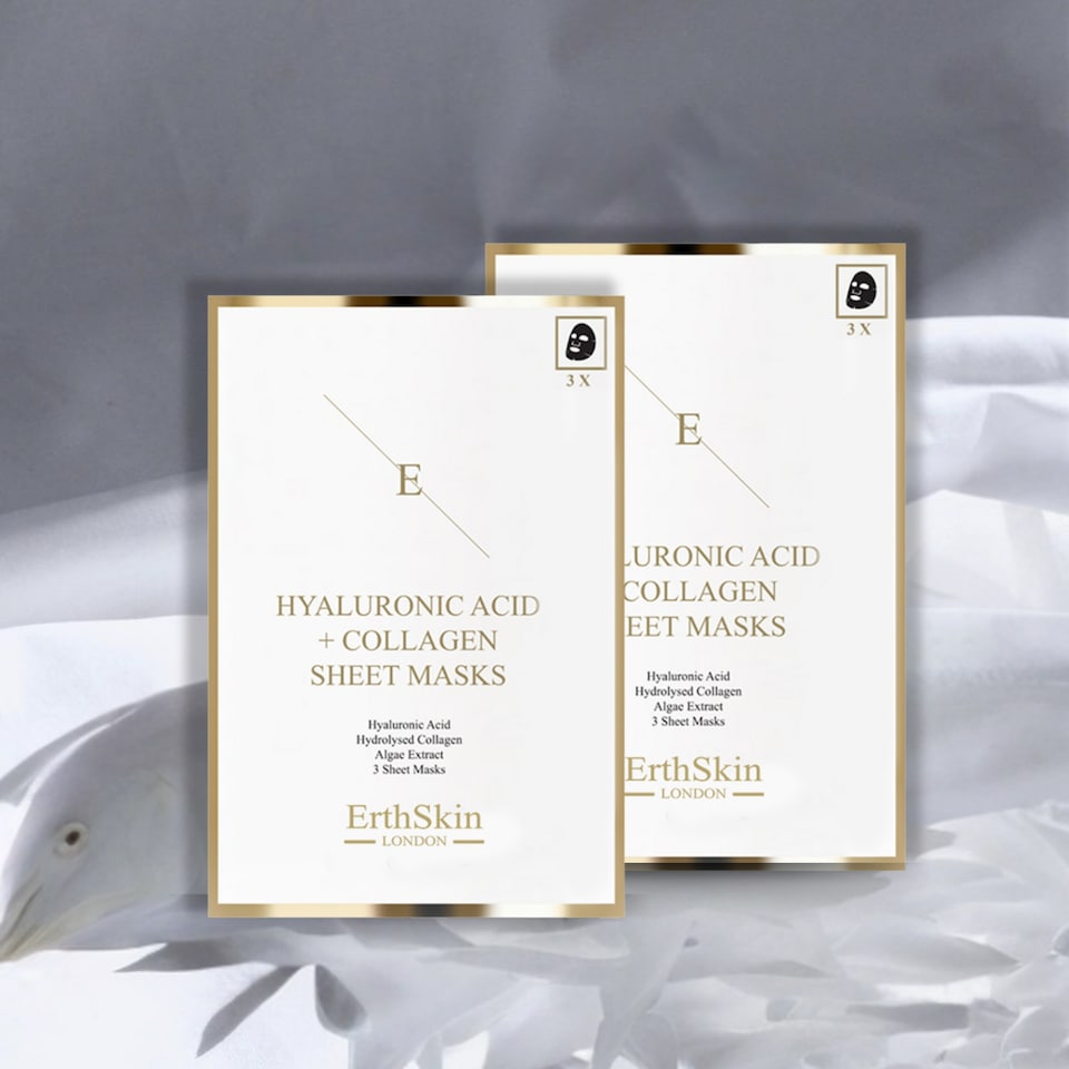 image 1 of 2X Erth Skin London Hyaluronic Acid & Collagen Mask - 3 Sheets