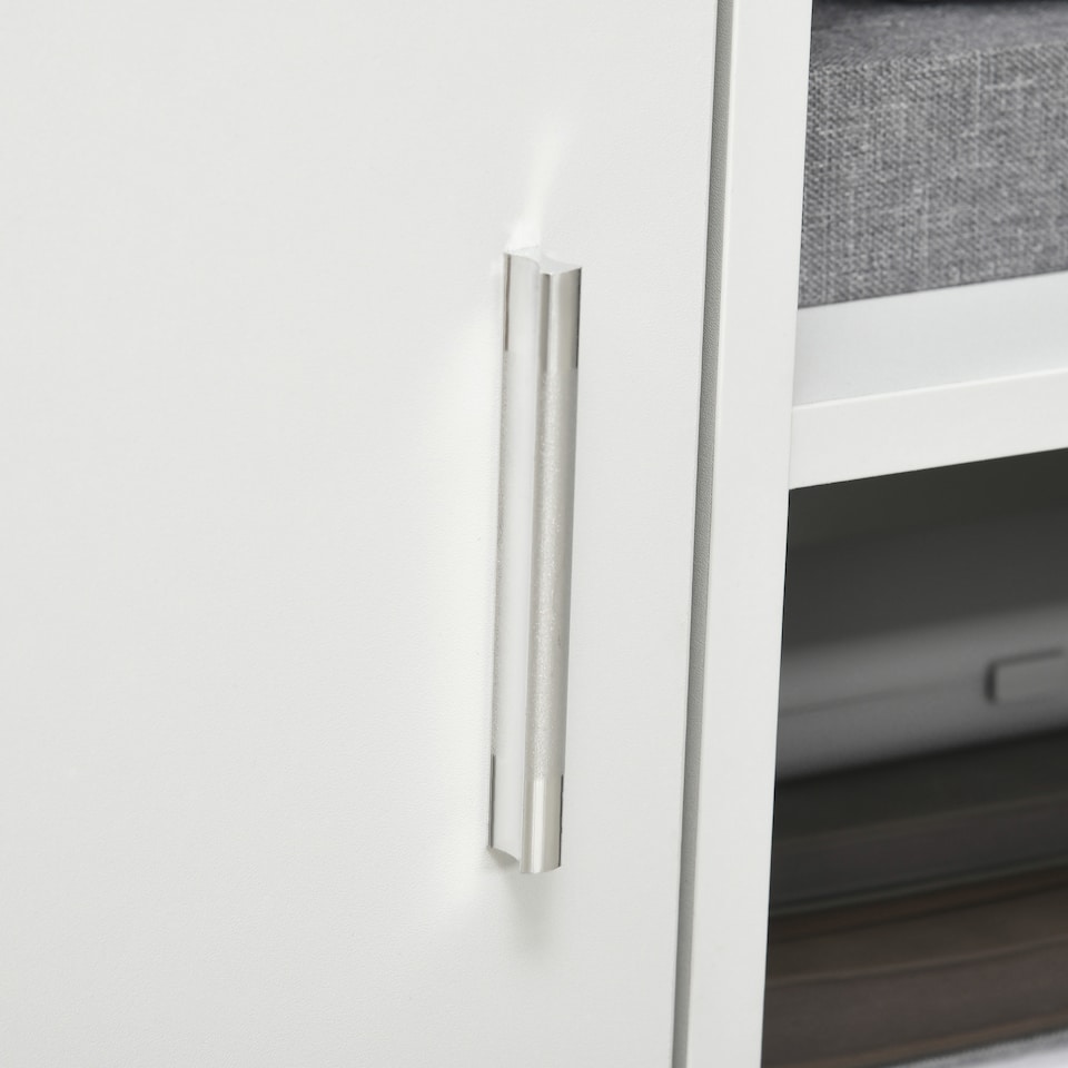 image 1 of HOMCOM Multi-Storage Printer Stand Unit Office Desk Side Mobile Storage w  Wheels Modern Style 60L x 50W x 65.5H cm - White