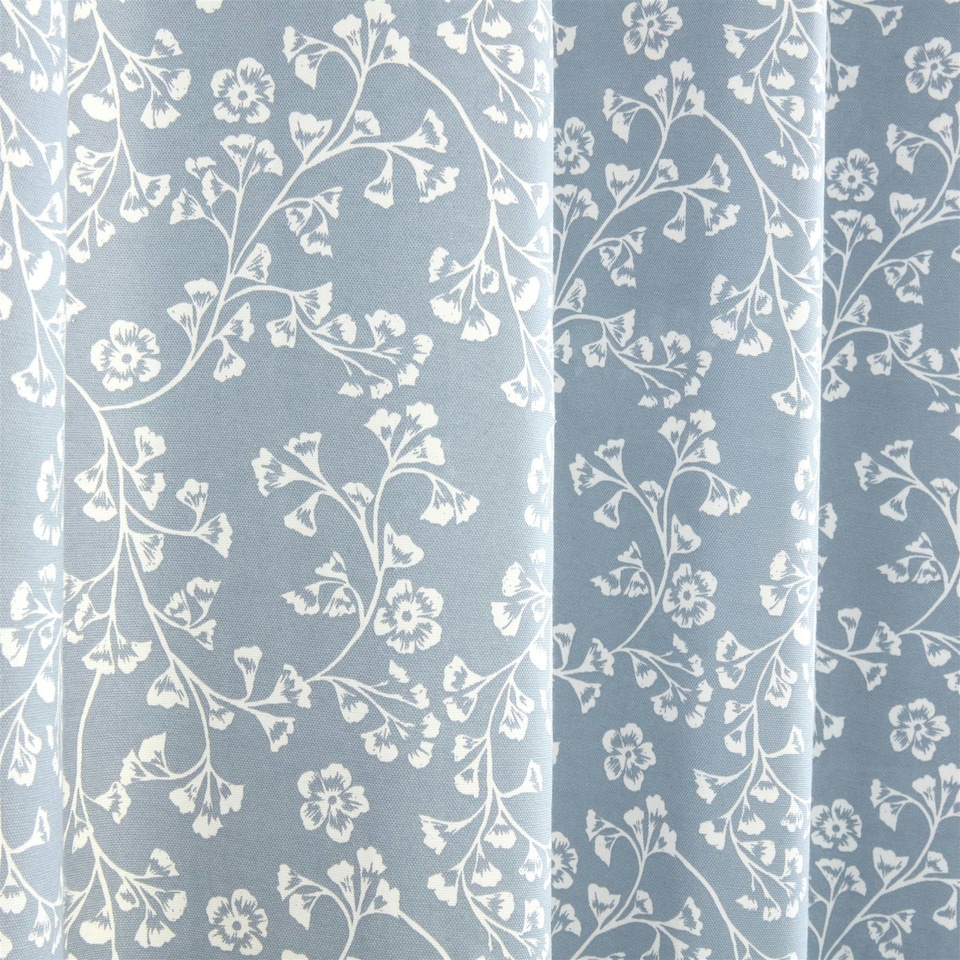 image 1 of Sade Eyelet Curtains - Blue - 229x183cm
