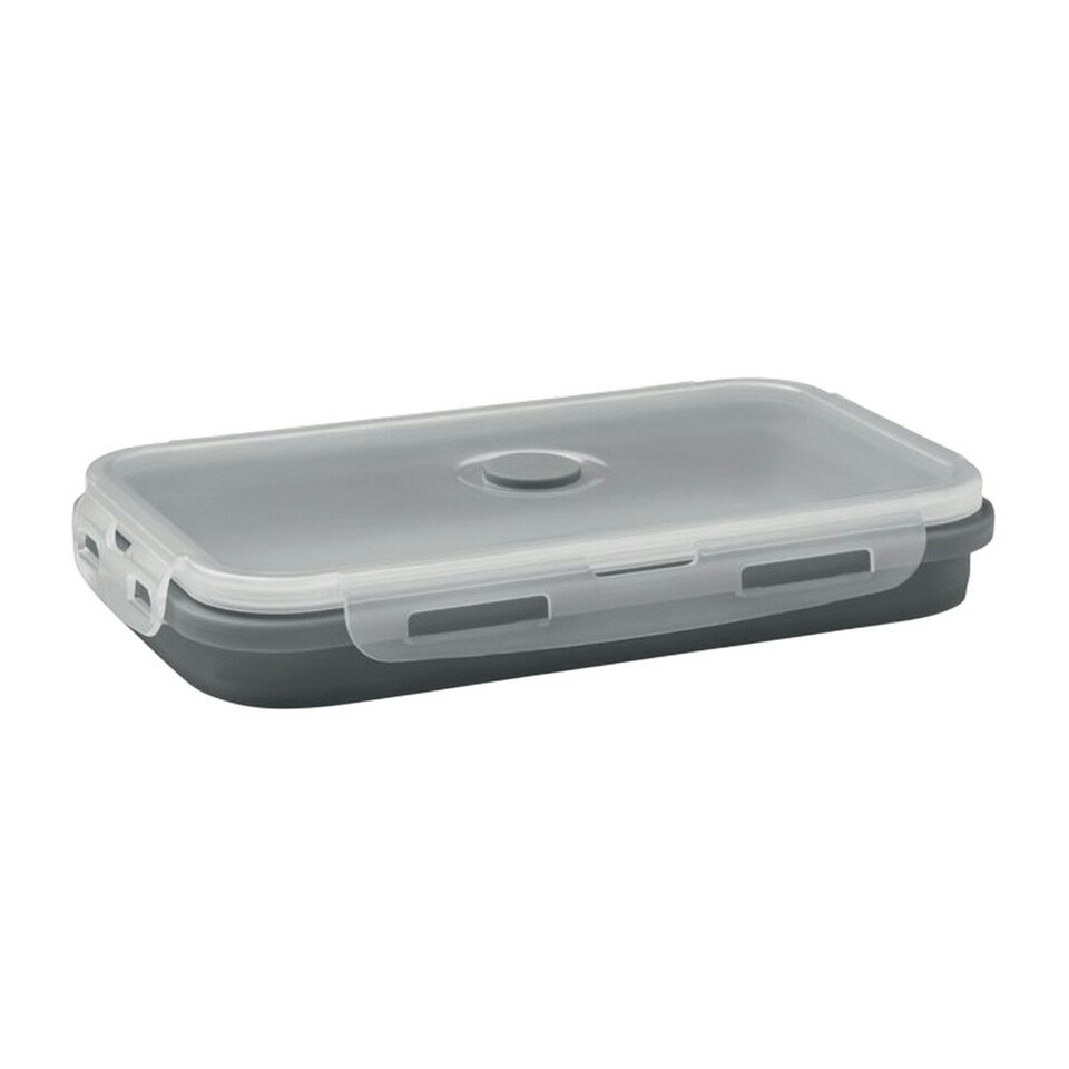 image 1 of MidOcean Kolapso Silicone Collapsible Lunch Box - Stone Grey - One Size