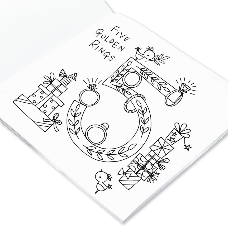 image 1 of Rachel Ellen Twelve Days of Christmas Colouring Book