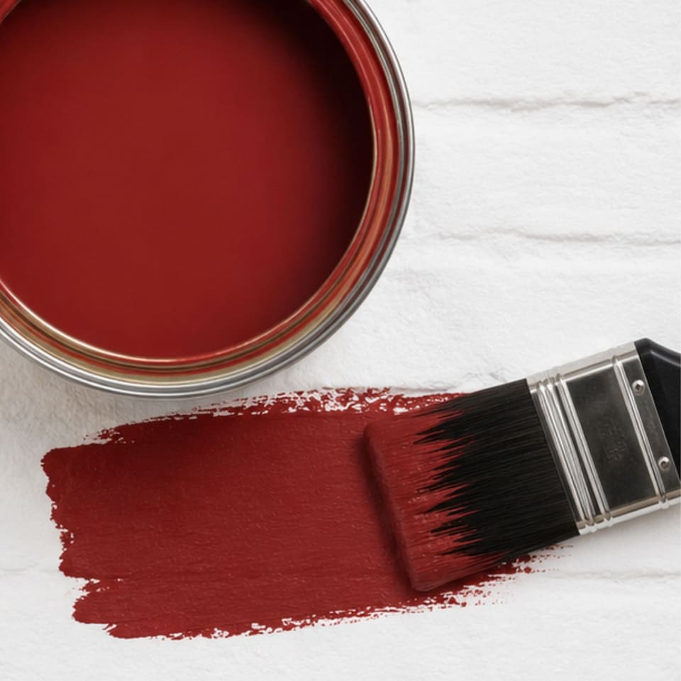 image 1 of Rustins Quick Dry Masonry Paint Matt Red 500ml