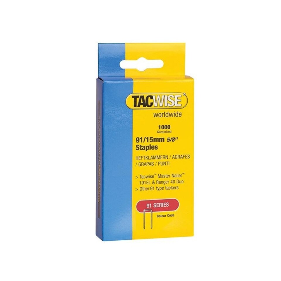 Tacwise 91 Series Staples - Multi Colour - 40mm