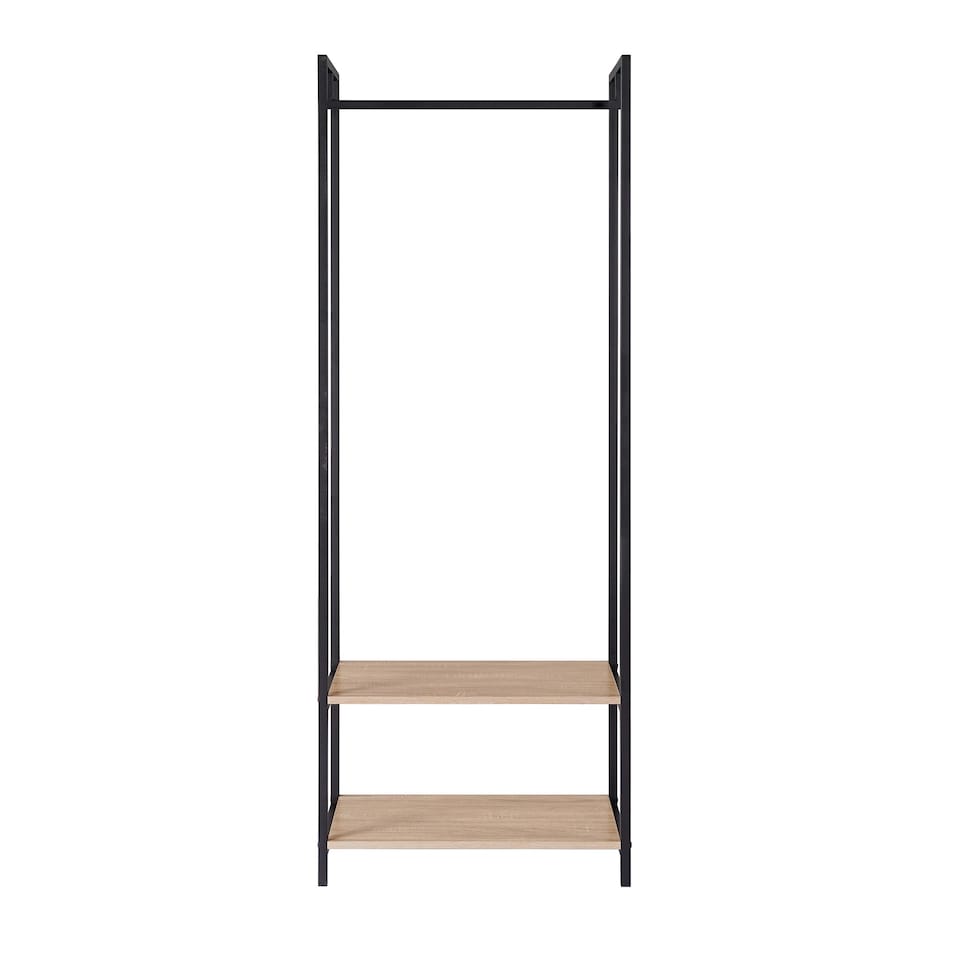 image 1 of Scala Open Wardrobe with 2 Shelves Brown | Oak / Natural