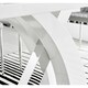 image 3 of Furniturebox Atlanta Chrome Metal And White High Gloss 6 Seater Dining Table