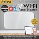 image 3 of Futura 1500W WIFI Curved Designer Electric Radiator Panel Heater White Wall Mounted with Timer and Thermostat